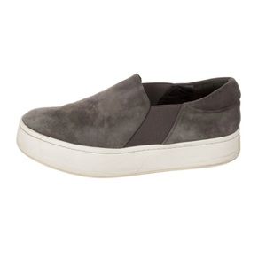 VINCE grey suede platform sneakers size 8